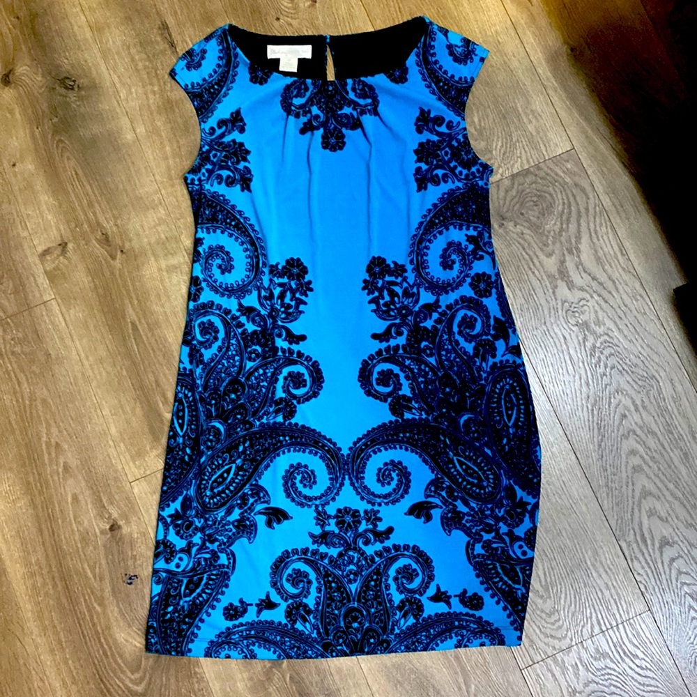 Studio by London Times teal/black dress